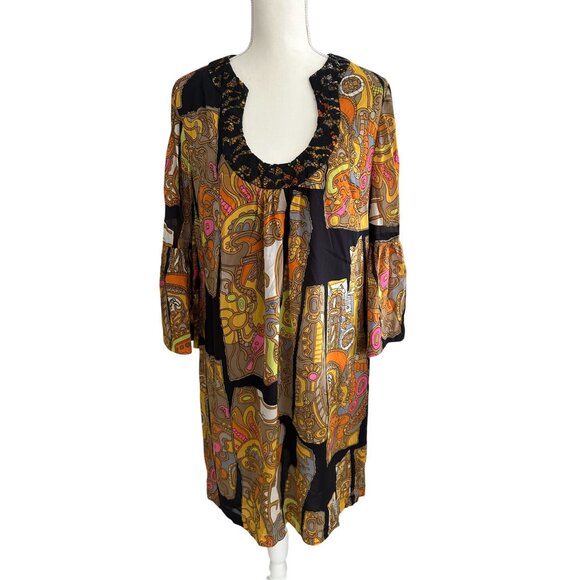 TRINA TURK Multicolor Swing Dress Size 12 - Picture 3 of 9